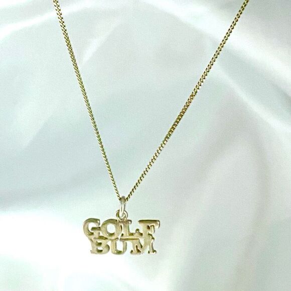 ALA Sterling 925,Silver “Golf Bum” Pendant & 16” Sterling Chain - Picture 3 of 9